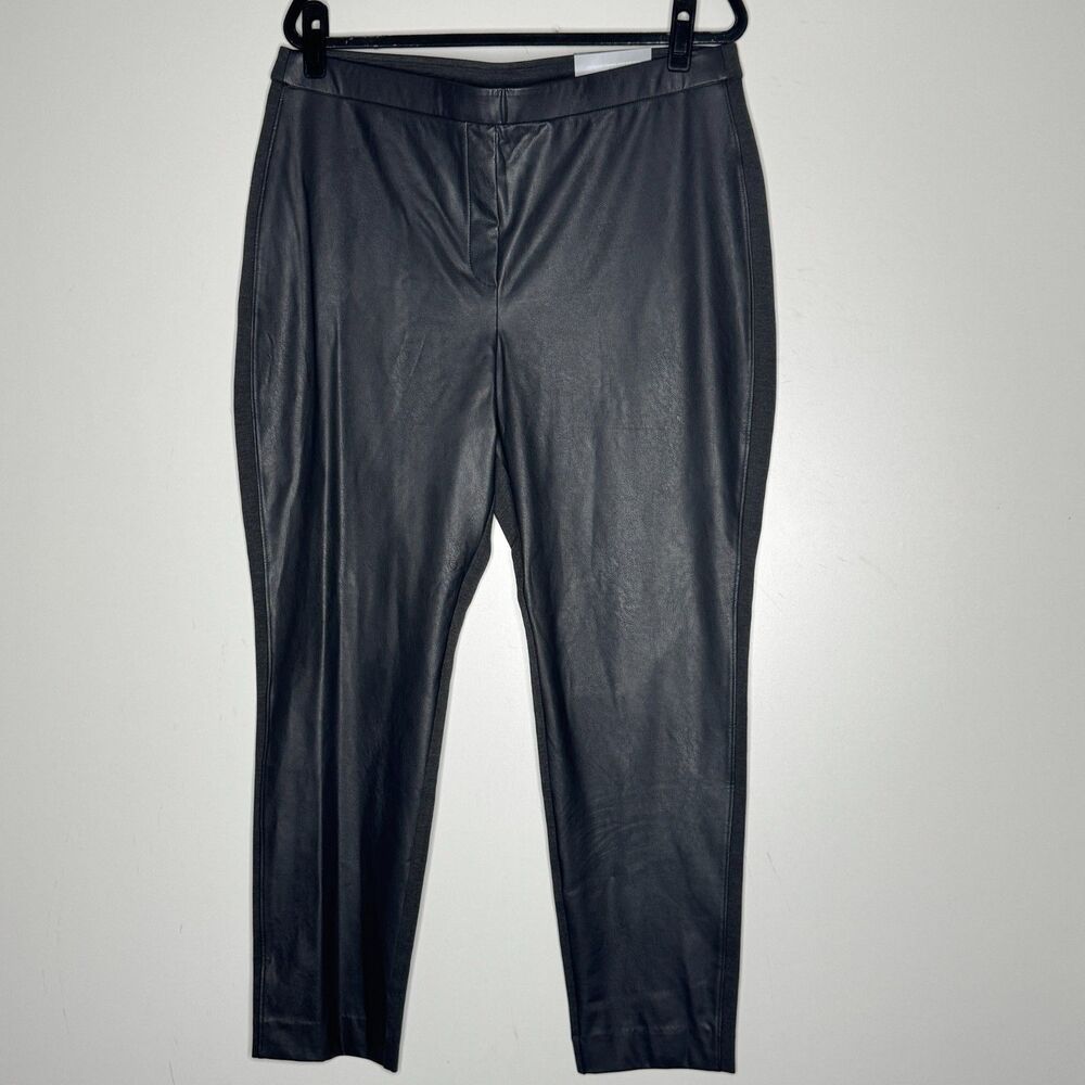 New Chico's Faux-Leather Front Ponte Pull On Leggings Women's XL 16 (Chico's 3)